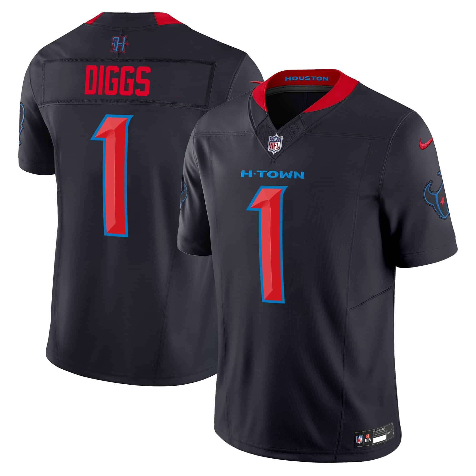 Men Houston Texans #1 Diggs Black 2024 Nike Vapor Limited NFL Jersey->indianapolis colts->NFL Jersey